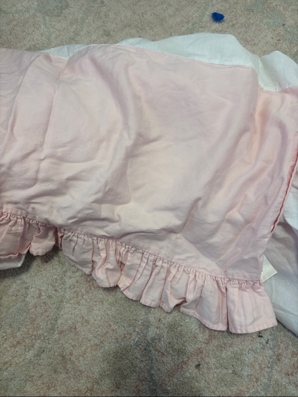 Pottery Barn Kids Pink Ruffled crib skirt